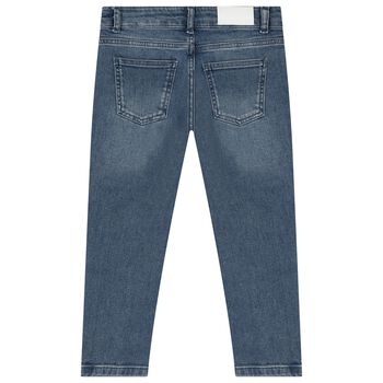 Boys Blue Logo Denim Jeans