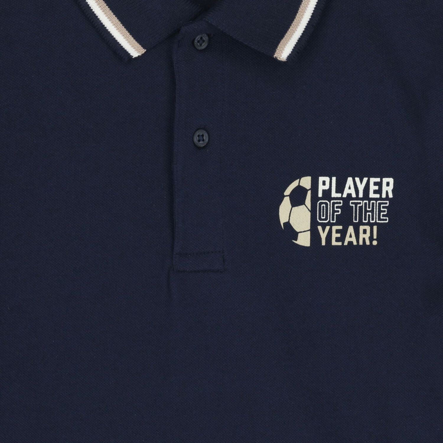 Boys Navy Blue Logo Polo Shirt, 1, hi-res