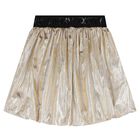 Girls Gold Bubble Skirt, 1, hi-res