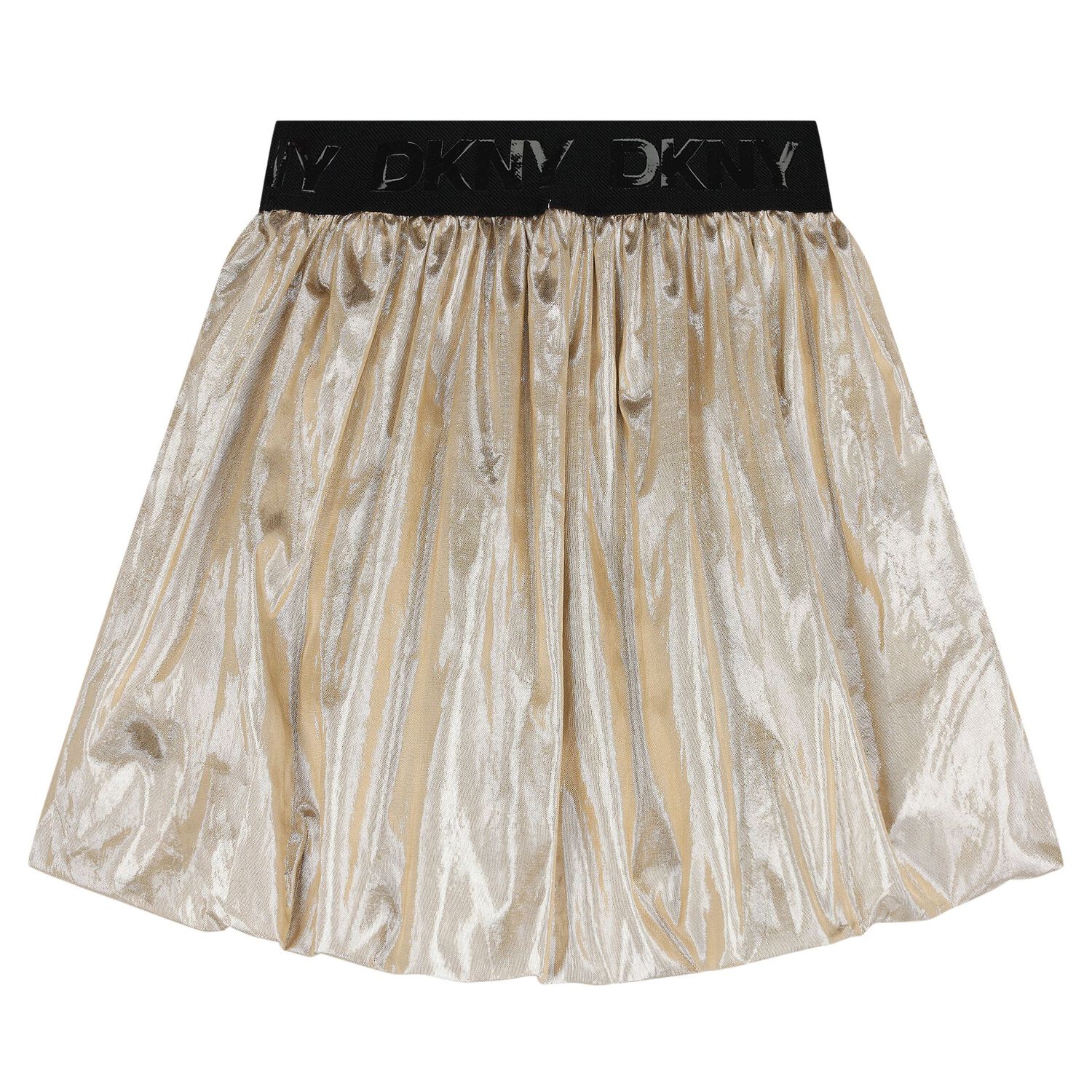 Girls Gold Bubble Skirt, 1, hi-res