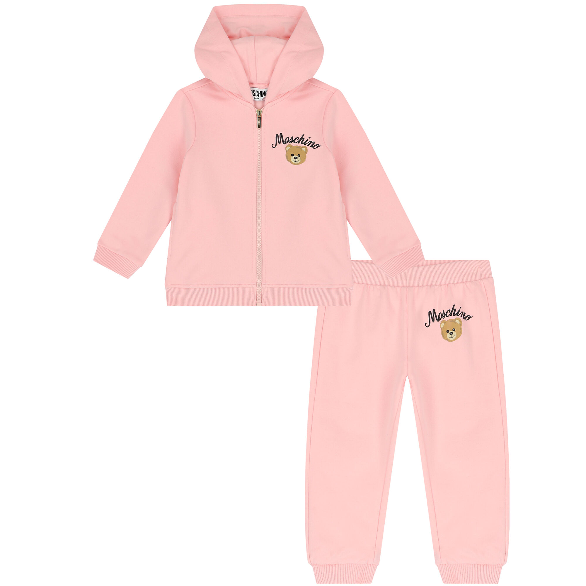 Moschino Pink Teddy Bear Logo Tracksuit Junior Couture UK