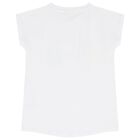 Girls White Logo T-Shirt, 1, hi-res