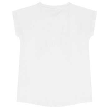 Girls White Logo T-Shirt