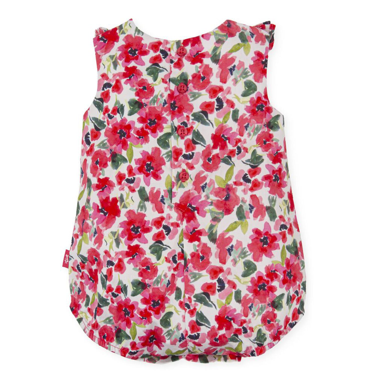 Baby Girls Pink Floral Romper, 1, hi-res image number null