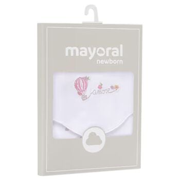 Baby Girls White & Pink Bibs ( 2-Pack ) 