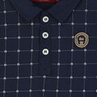 Younger Boys Navy Logo Polo Shirt, 1, hi-res