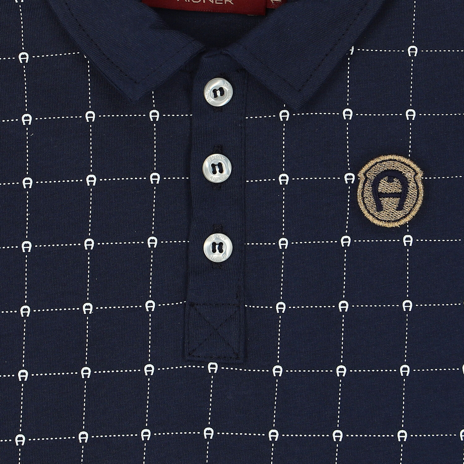 Younger Boys Navy Logo Polo Shirt, 1, hi-res