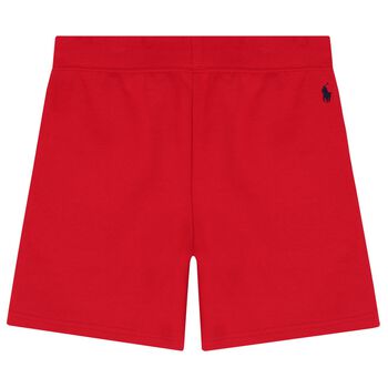 Boys Red Logo Shorts