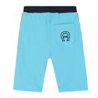 Boys Aqua Blue Jersey Shorts, 1, hi-res
