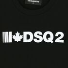 Boys Black Logo Top, 1, hi-res