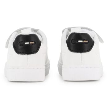 Boys White Logo Trainers