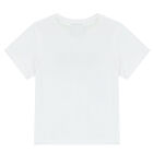 Younger Boys White Logo T-Shirt, 2, hi-res