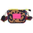 Girls Beige & Blue Leopard Print Shoulder Bag, 1, hi-res