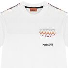 Boys White Zigzag T-Shirt, 1, hi-res
