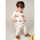 Younger Boys Ivory Joggers, 1, hi-res