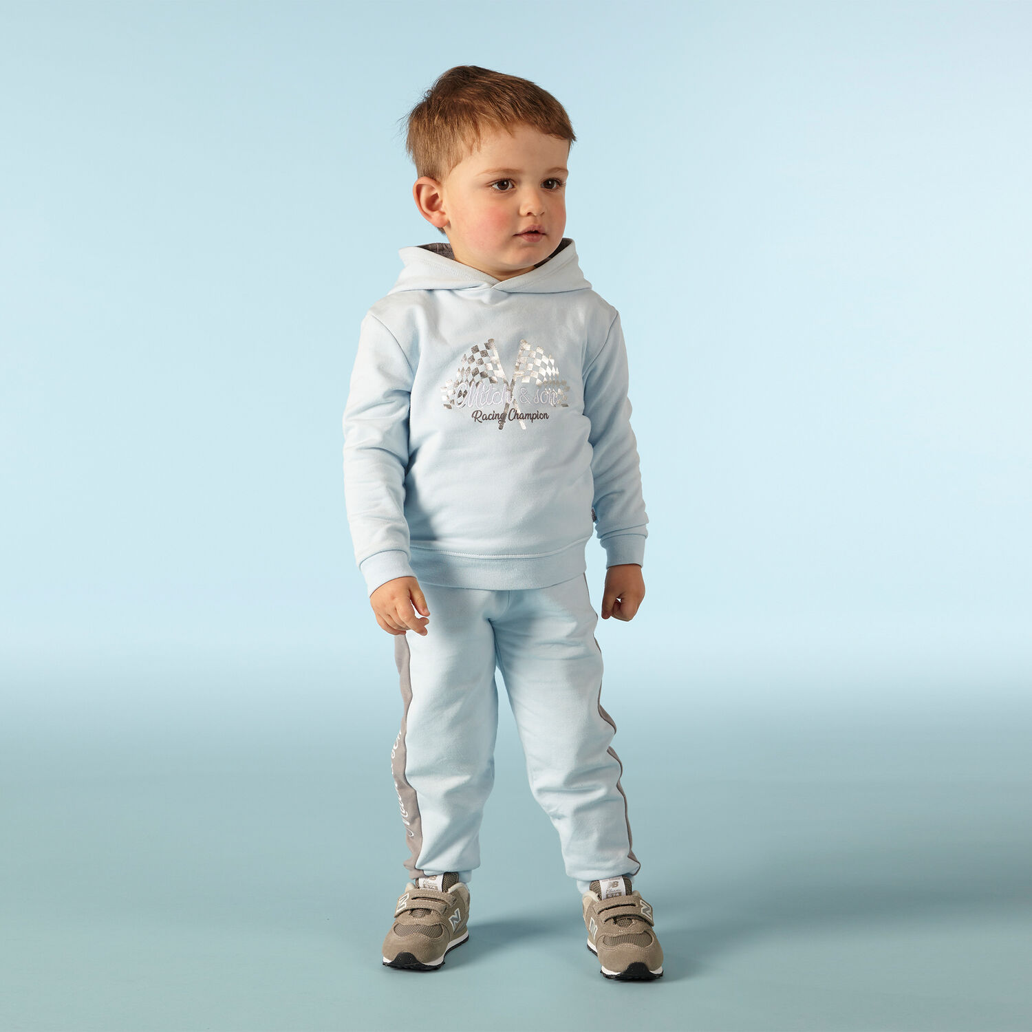 Boys Blue Logo Tracksuit, 1, hi-res
