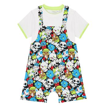 Baby Boys Multi-Coloured Dungaree Set