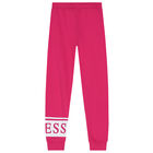 Girls Pink Logo Joggers, 2, hi-res