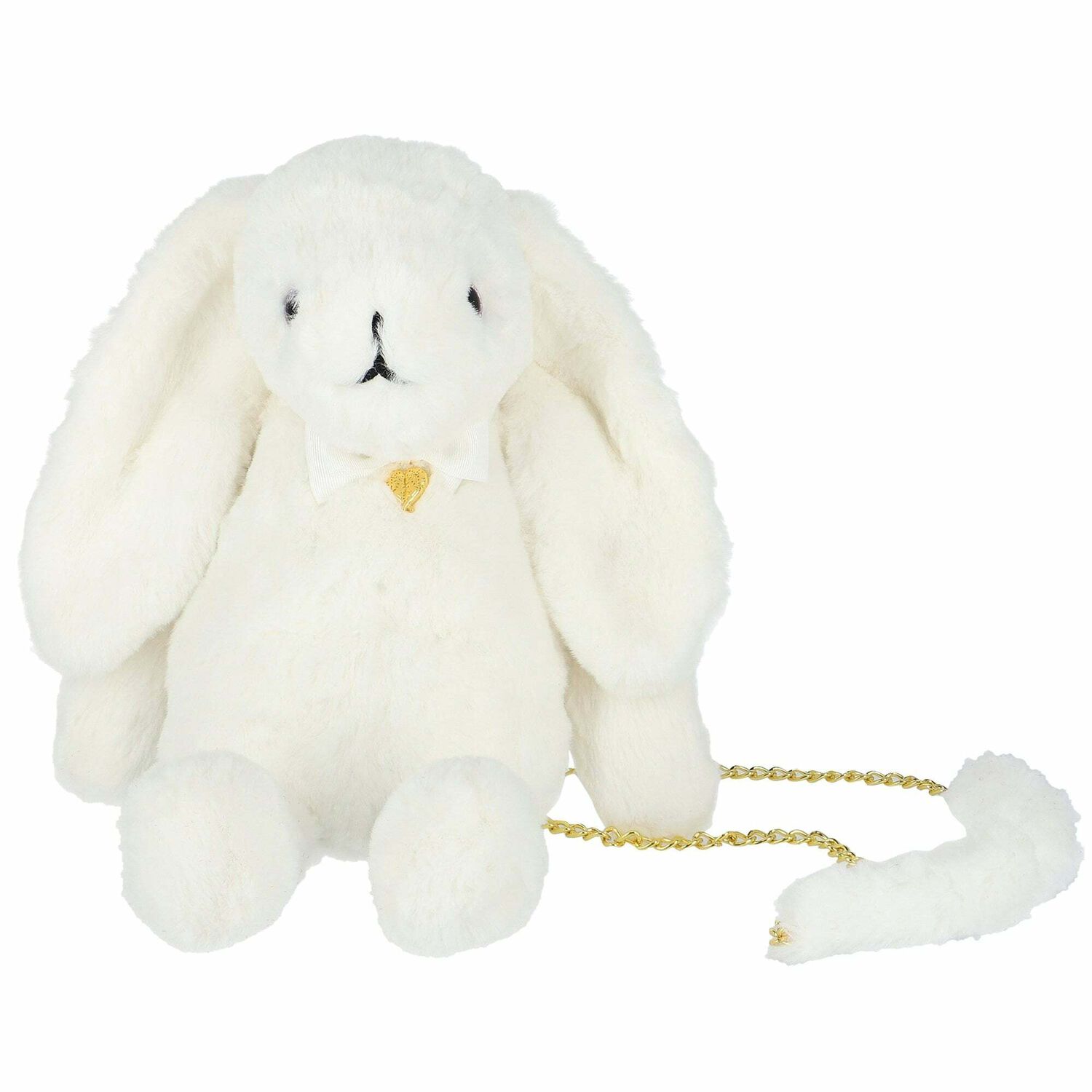 Girls White Bunny Bag, 1, hi-res