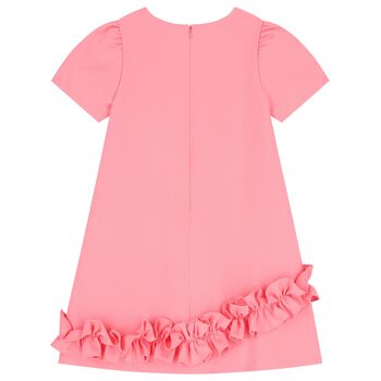 Girls Pink Ruffled Dress
