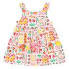 Younger Girls White Fruits Dress Set, 2, hi-res