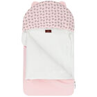 Baby Girls Pink & White Pima Cotton Logo Nest, 1, hi-res