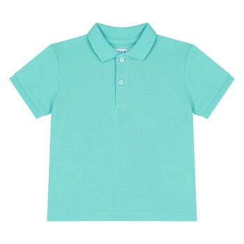 Younger Boys Aqua Logo Polo Shirt