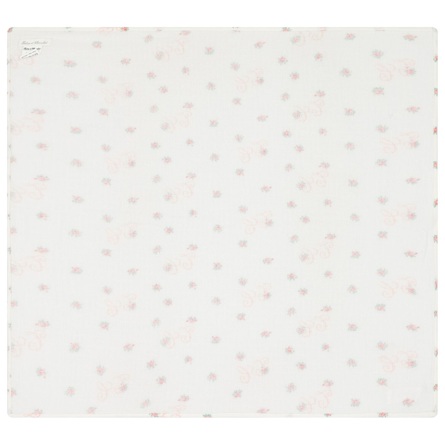 Baby Girls Ivory Logo Floral Muslin, 1, hi-res