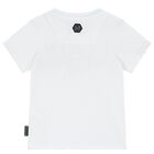 Boys White Logo T-Shirt, 1, hi-res