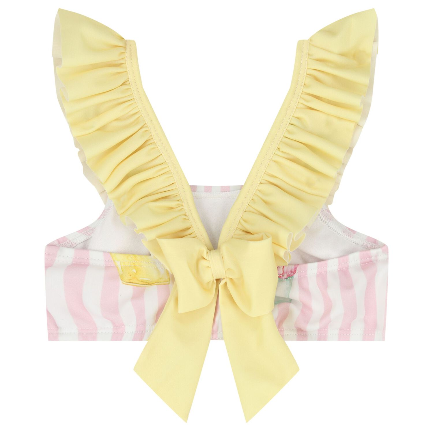 Girls White, Pink & Yellow Ice Cream Bikini, 2, hi-res