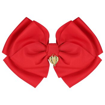 Girls Red Bow Hairclip