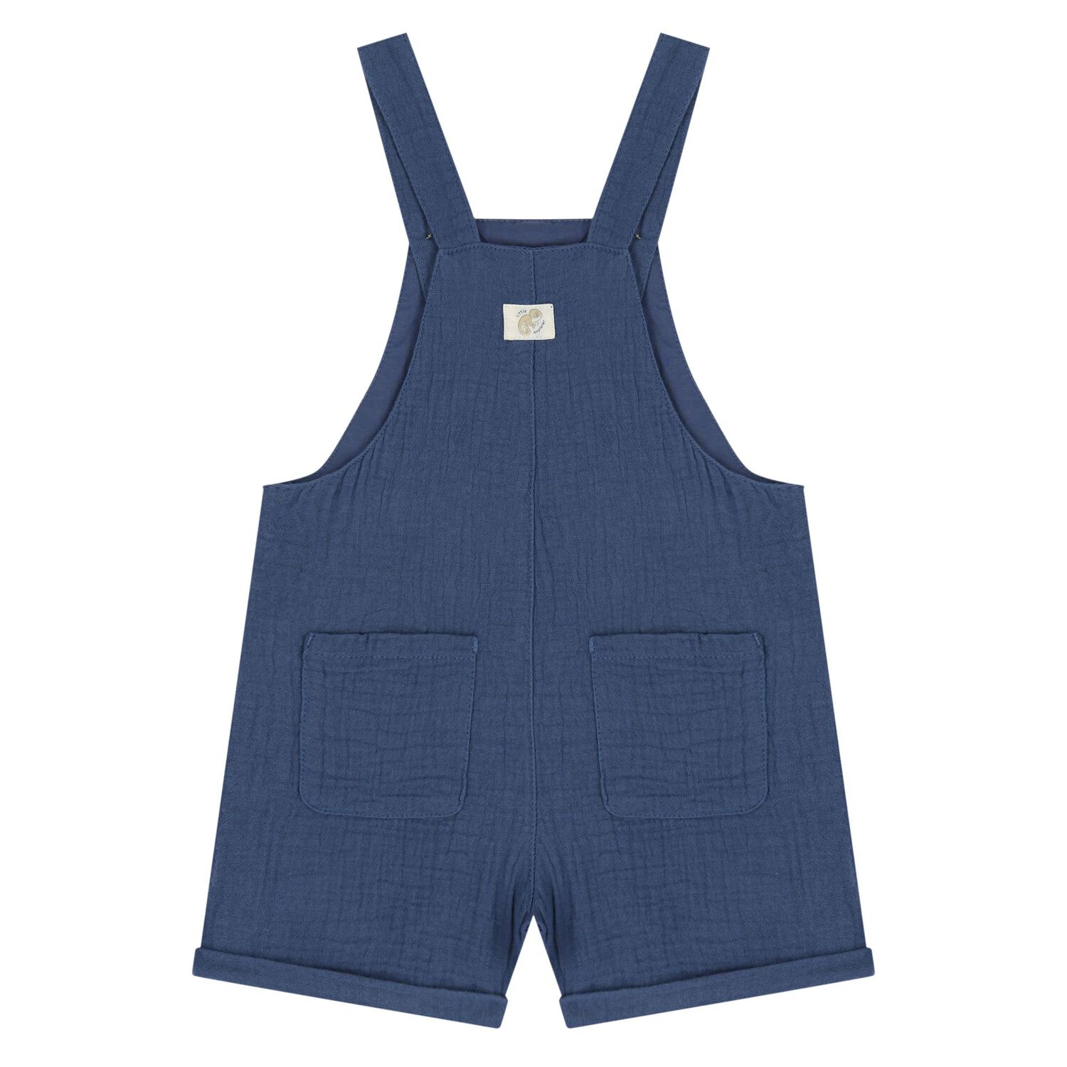 Younger Boys Navy Blue Dungaree & Hat Set (3 Piece) , 2, hi-res