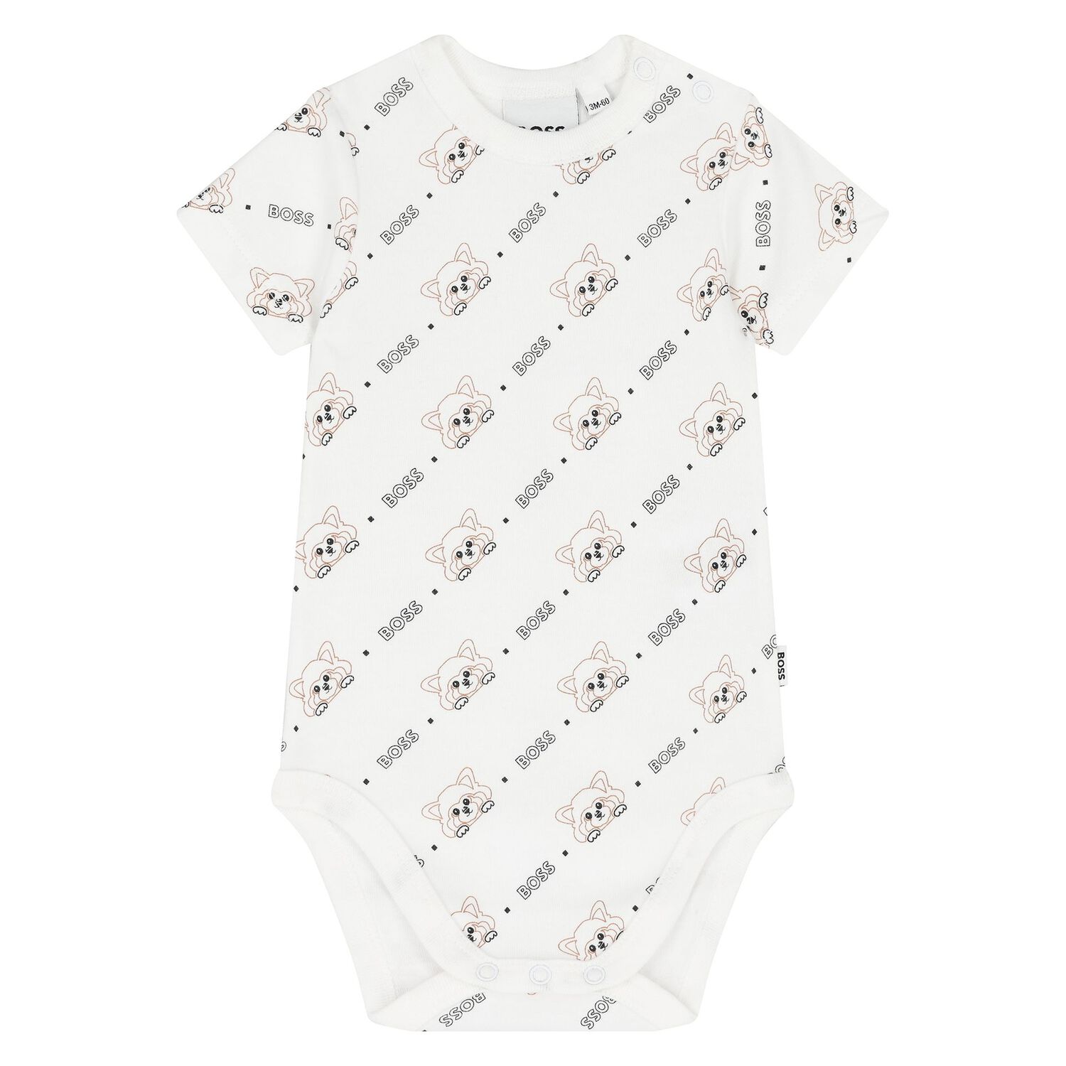 White Red Panda Logo Baby Bodysuit Gift Set, 1, hi-res