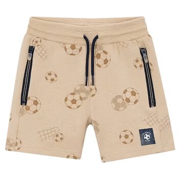Boys Beige Football Shorts