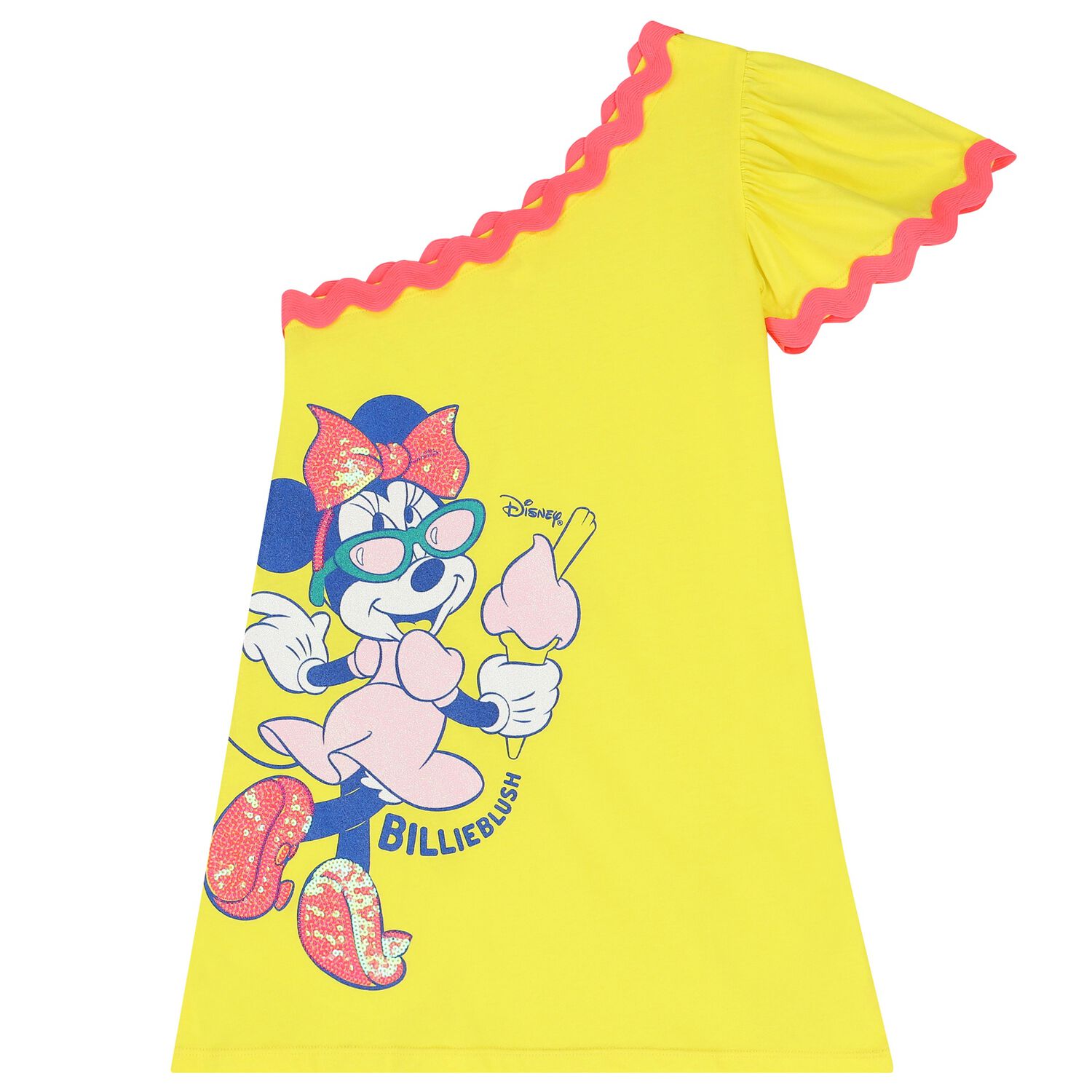 Girls Yellow Minnie Mouse Dress, 1, hi-res
