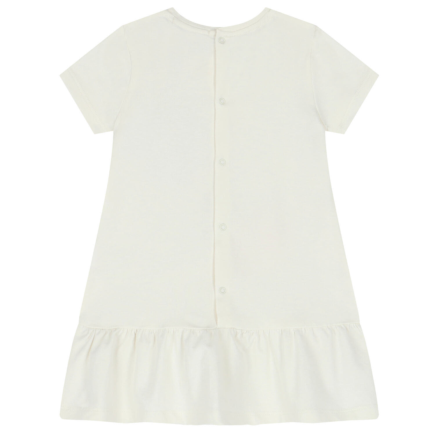 Younger Girls Ivory Logo Bag Dress, 2, hi-res