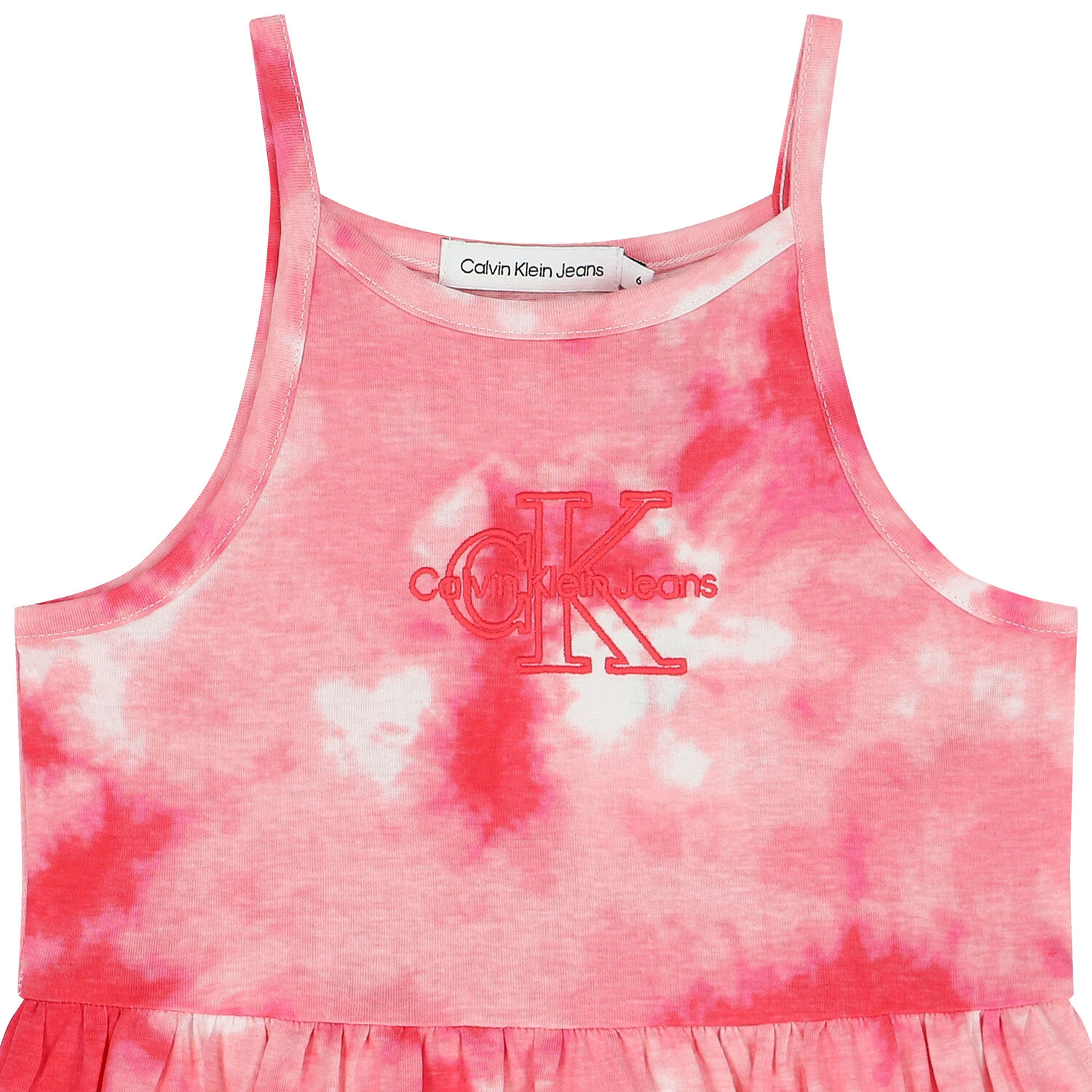 Girls Pink Tie-Dye Logo Dress, 1, hi-res