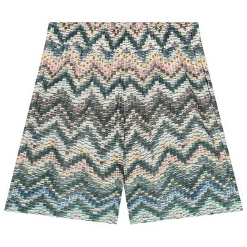 Boys Multi-Coloured Zig Zag Swim Shorts