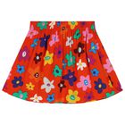 Girls Orange Floral Skirt, 1, hi-res