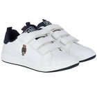 Boys White Logo Trainers, 2, hi-res