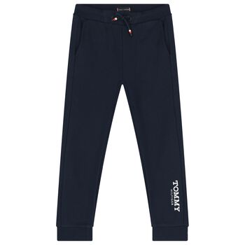 Boys Navy Blue Logo Joggers