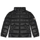 Girls Black Bady Down Puffer Jacket, 1, hi-res