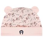 Baby Girls Pink Teddy Bear Logo Hat, 3, hi-res