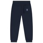 Boys Navy Blue Joggers, 1, hi-res