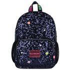 Girls Navy Blue Embellished Backpack ( 35cm ), 1, hi-res