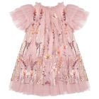 Girls Pink Floral Sequin Tulle Heather Dress, 1, hi-res