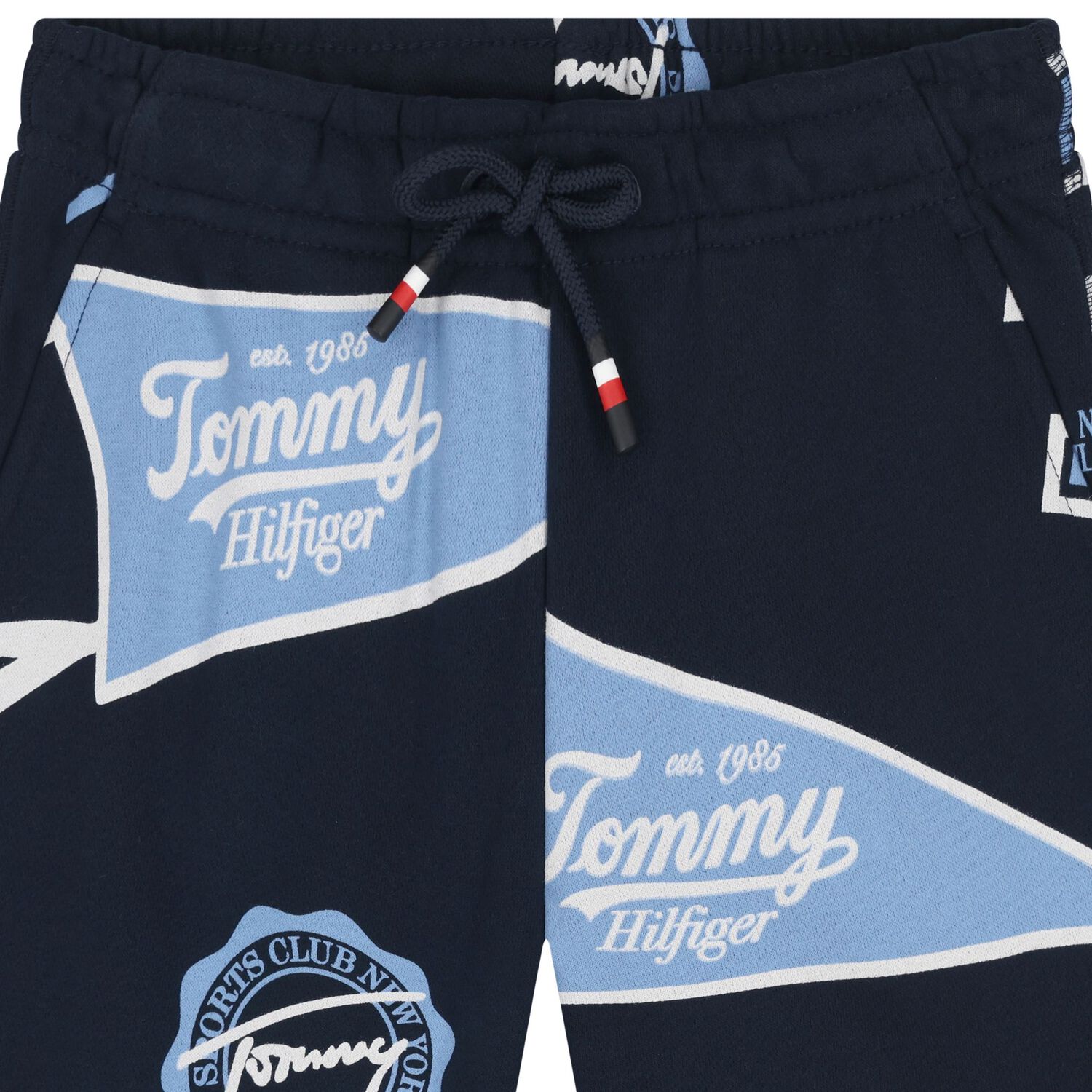 Boys Navy Blue Logo Shorts, 1, hi-res image number null