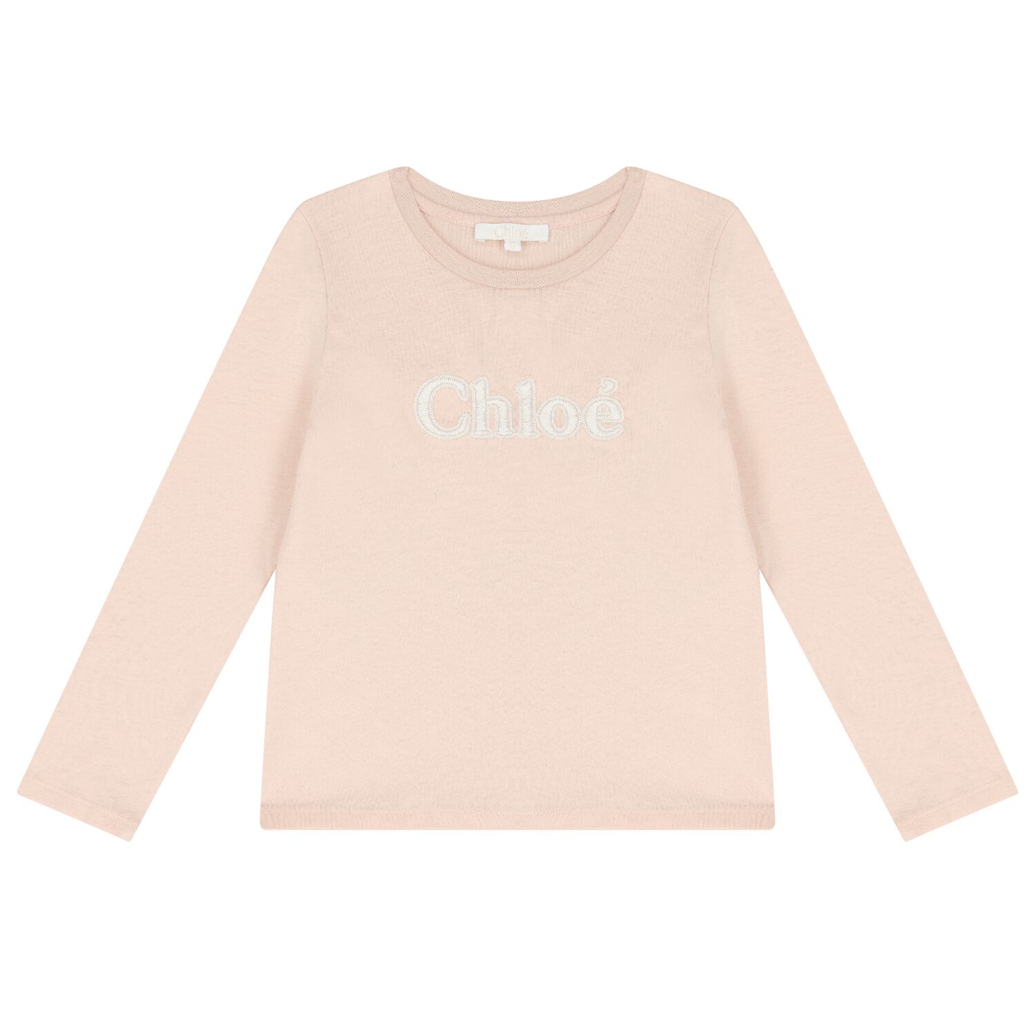 Girls Pink Logo Long Sleeve Top, 1, hi-res image number null