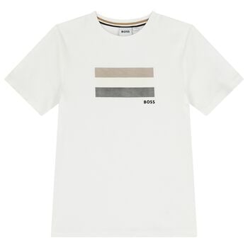 Boys White Logo T-Shirt