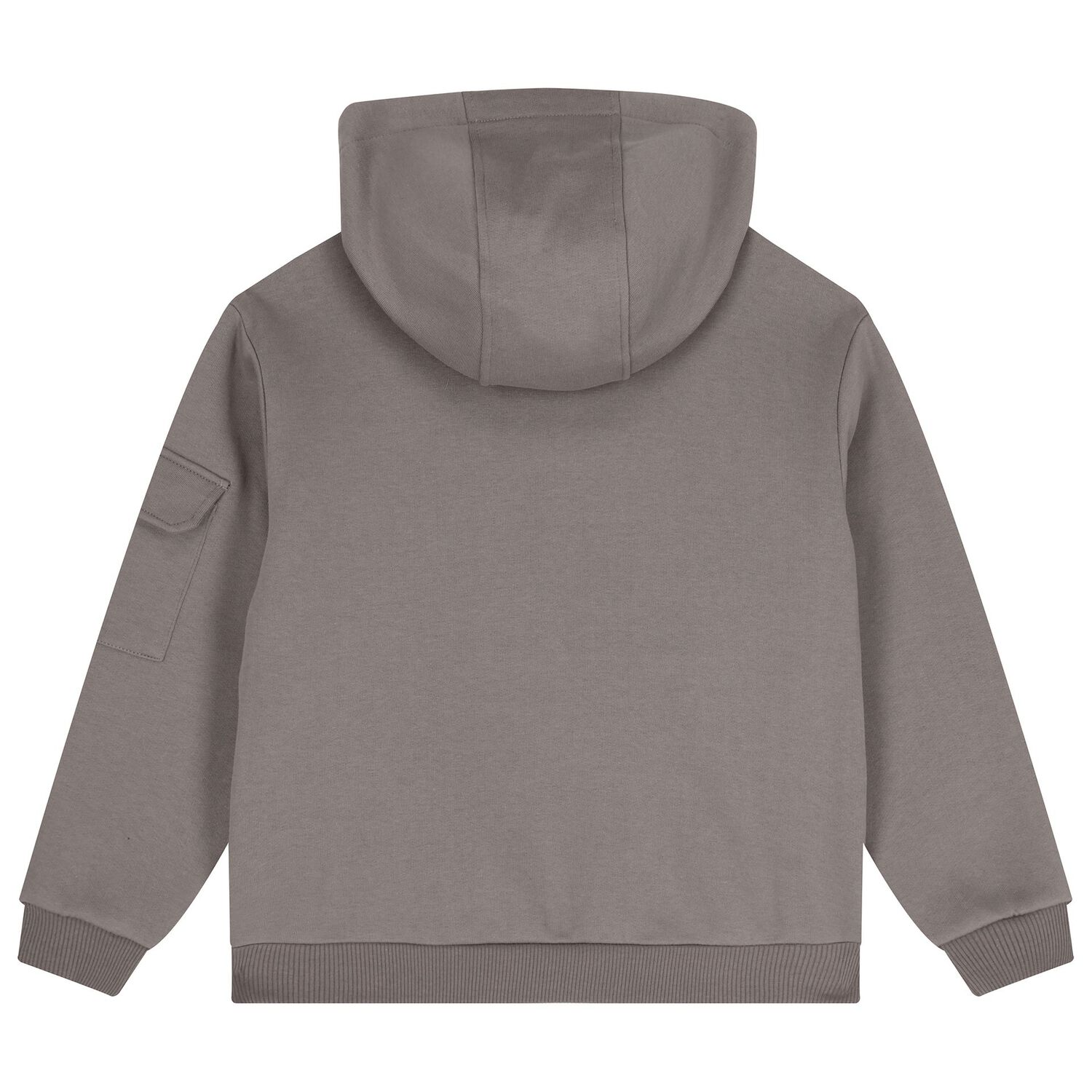 Boys Beige & Black Hooded Top, 2, hi-res